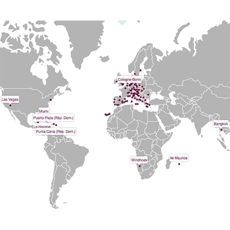 Carte destinations Eurowings