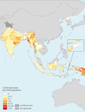 Carte Paludisme En Asie P152