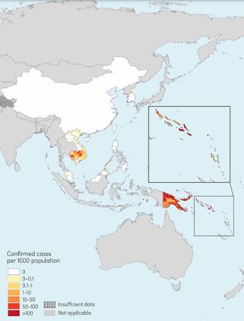 Carte Paludisme En Asie P154