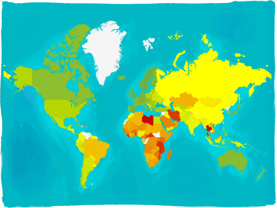 Carte des accidents de la route dans le monde