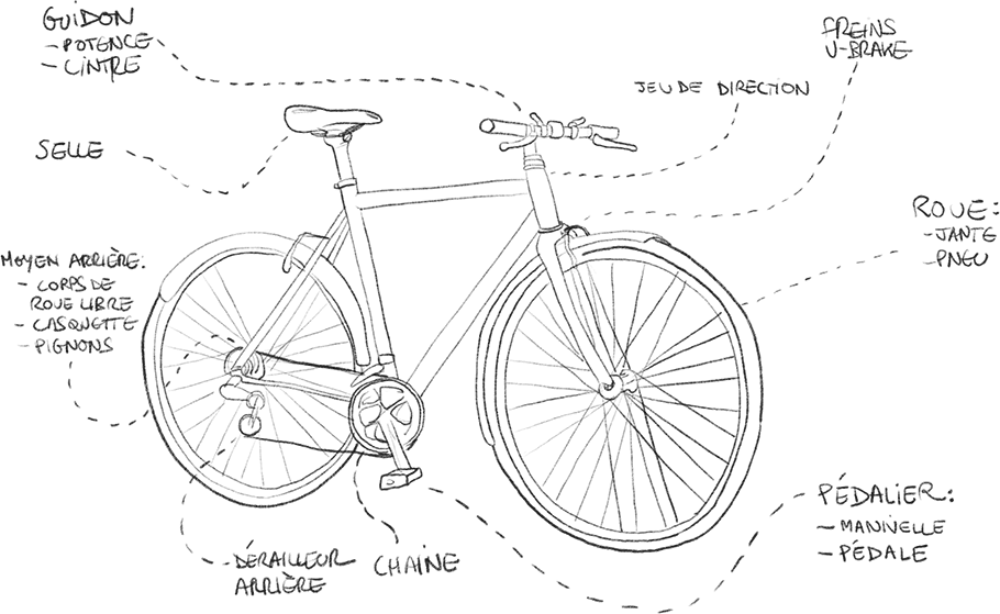 Les composants du vélo