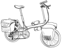 Folding bike drawing
