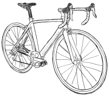 Road bike drawing