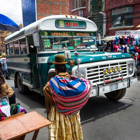 Bus in La Paz Bolivia