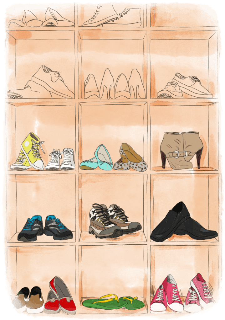 Shoe department illustration