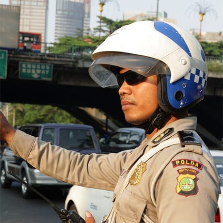 Police officer in Indonesia