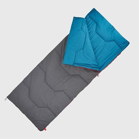 A Quechua rectangular-shaped sleeping bag