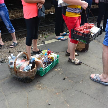 Food seller on the platform