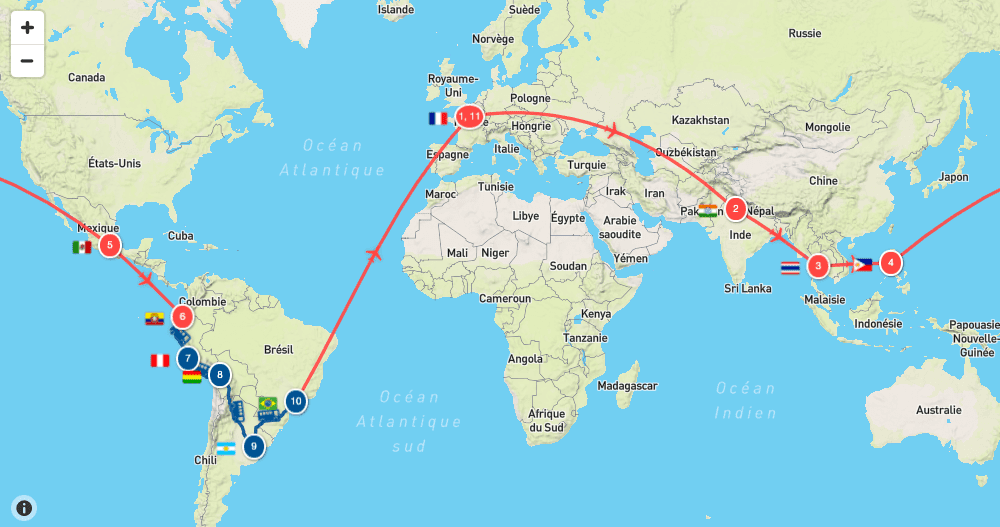 Itinéraire tour du monde 8
