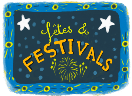 Illustration fêtes et festivals agenda dans les pays