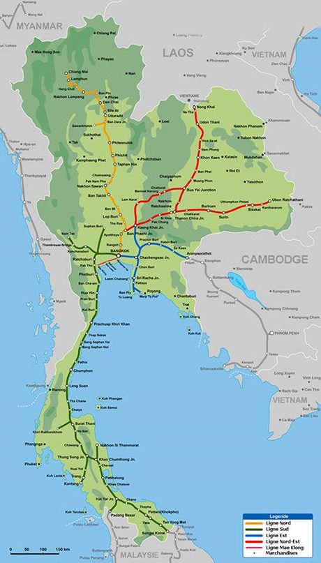 Réseau Train Thaïlande