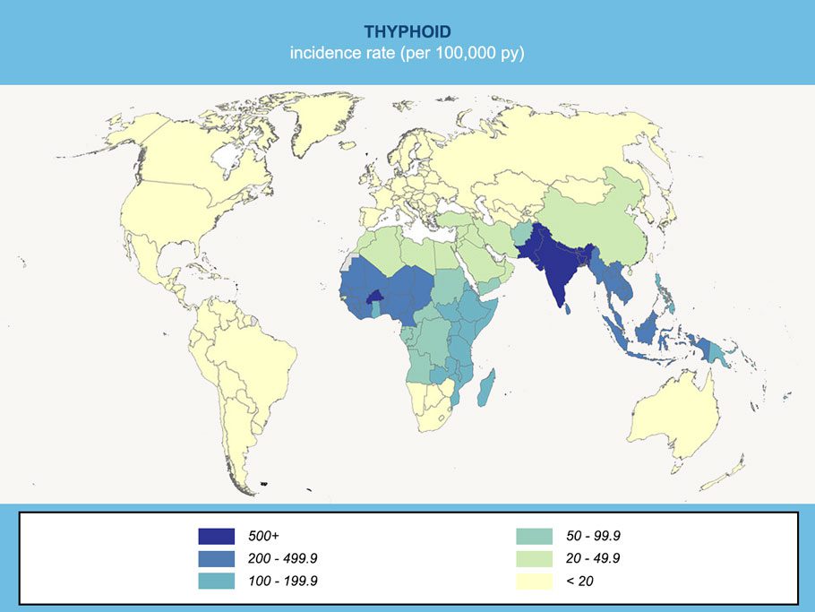 Thyphoid Incidence rate Map