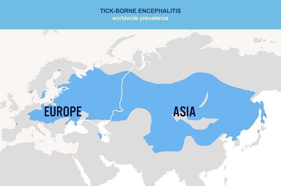 Tick-Borne Encephalitis worldwide prevalence Map