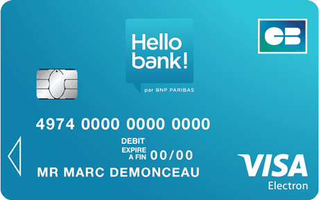 Carte Hello Bank Visa Electron