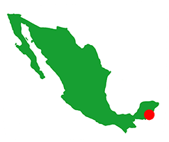 bacalar, mini carte mexique