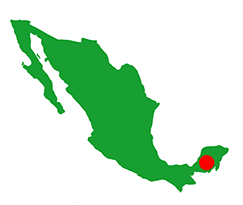 calakmul, mini carte mexique