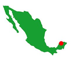 cenotes cuzama, mini carte mexique