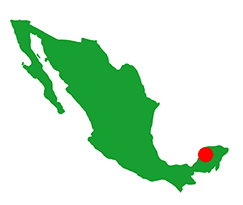edzna, mini carte mexique