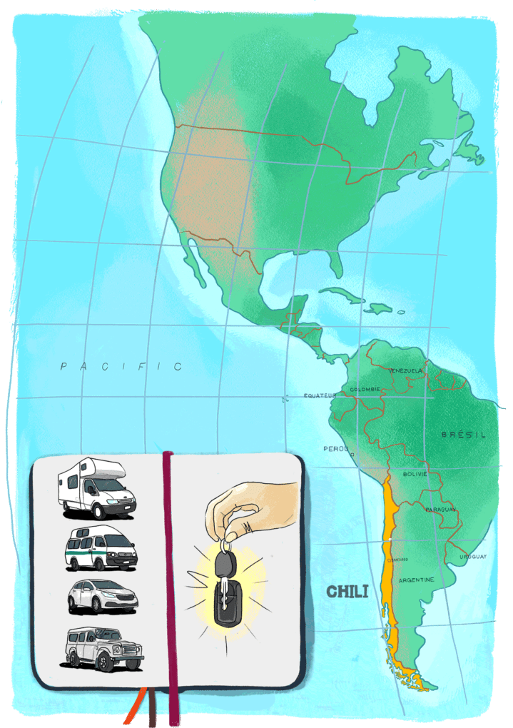 Guide du Chili du canada : acheter un véhicule voiture 4X4 camping-car van