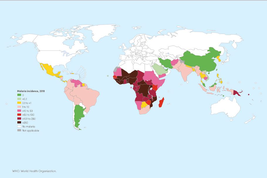Malaria Map for World