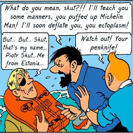 Tintin Comic - Captain haddock insults