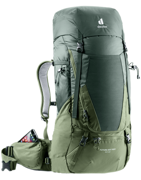 Sac à Dos Trekking Femme Deuter Futura Air Trek 55+10 - Système Dorsal Aéré, Réglable