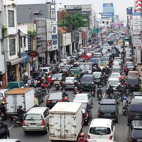 Embouteillage à Bandung Indonesie