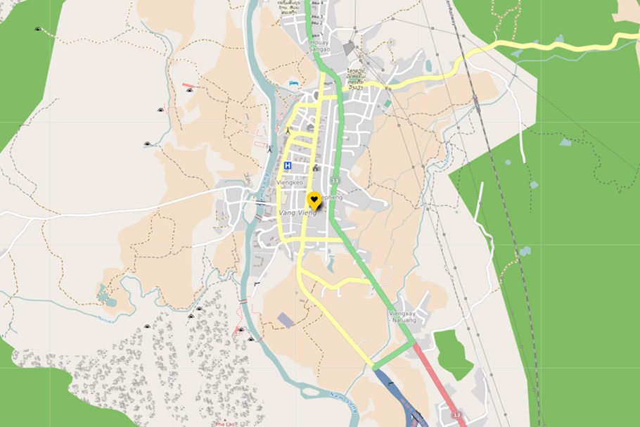 Localisation Moukdavan House Vang Vieng