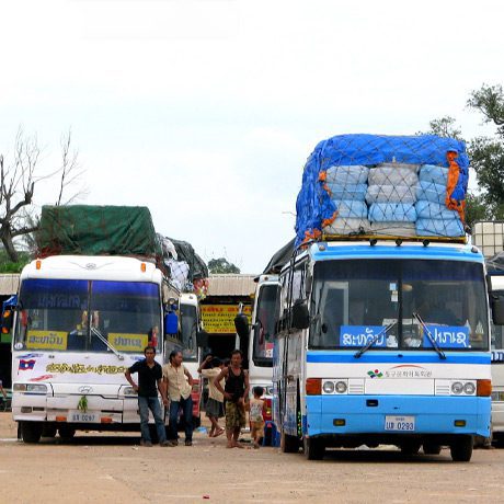 Bus en Gare Routiere Laos