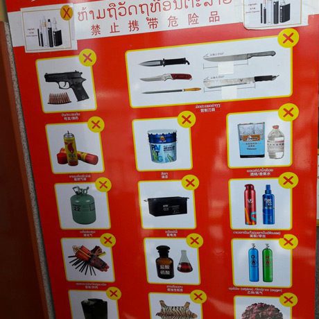 Controle Objets Interdits Train Laos