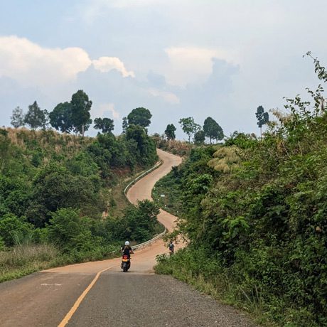 Route à Scooter sur la Boucle De Pakse Laos