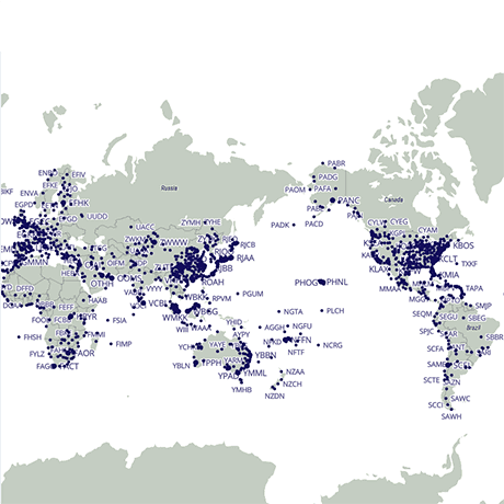 Carte Destinations Oneworld