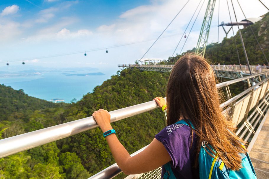 Vue depuis le Sky Bridge de Langkawi en Malaisie