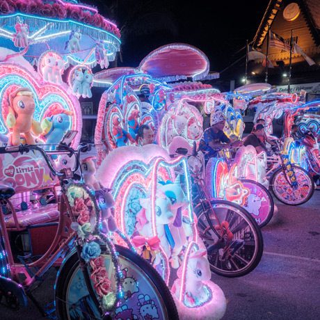 Tuk Tuk Lumineux à Malacca en Malaisie