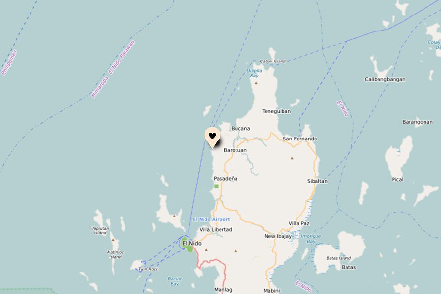 Localisation Calitang Pearl Cottage El Nido