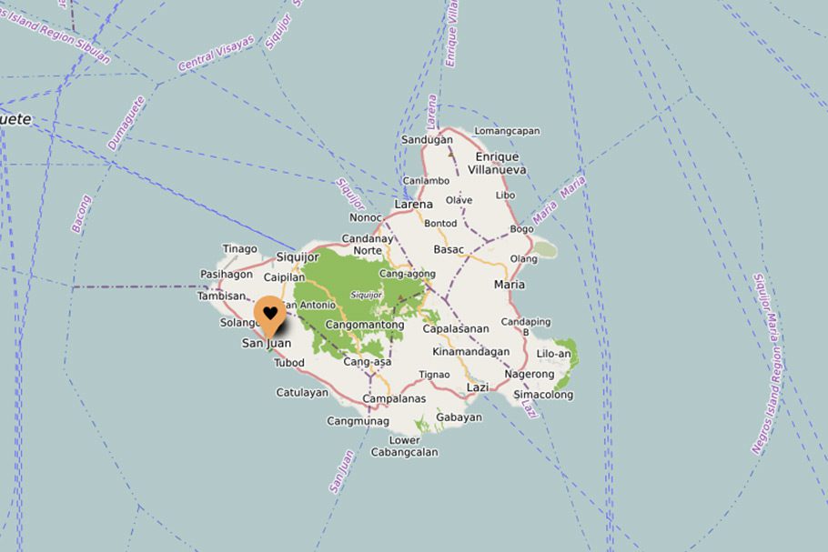 Localisation Uptown Guesthouse Siquijor