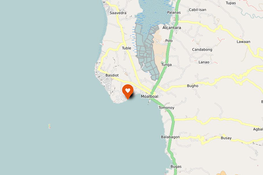 Localisation Sambag Hideaway Bungalows Moalboal