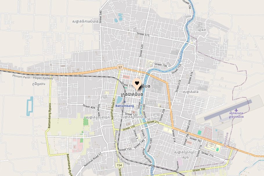 Localisation Pomme Hostel Battambang