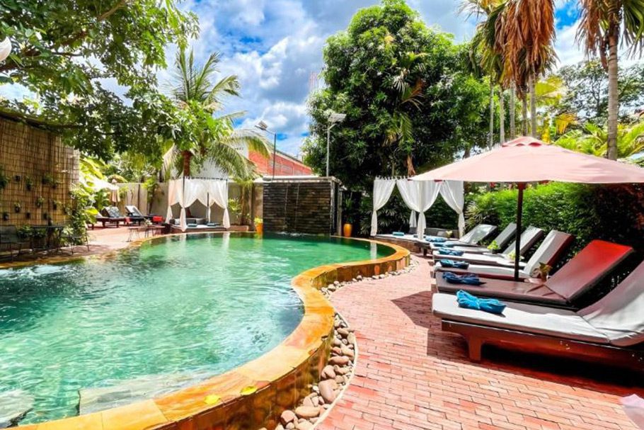 Piscine Central Indochine Dangkor Hotel Siem Reap