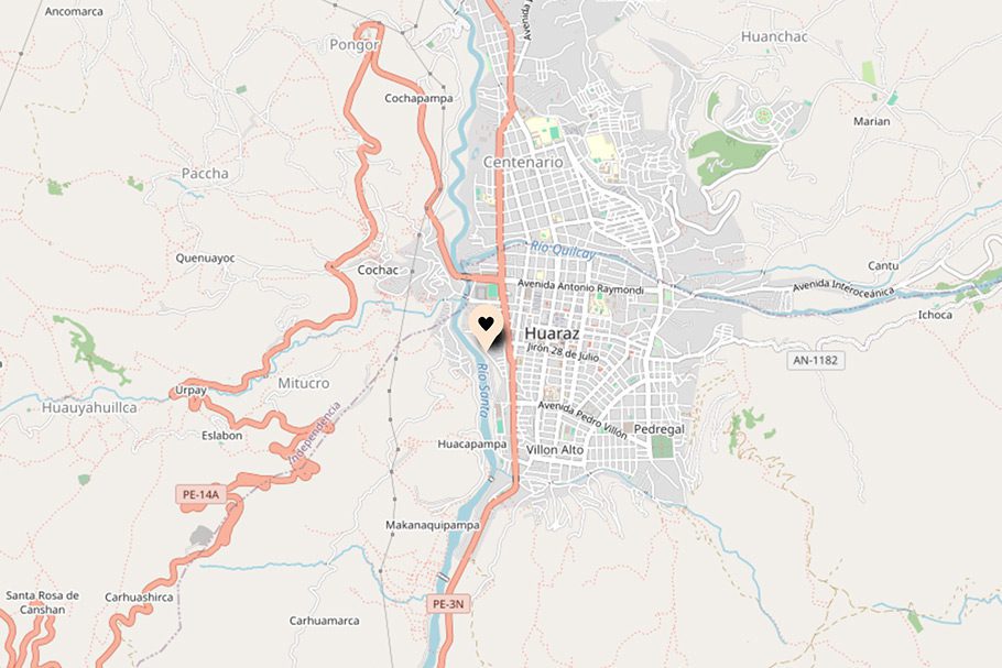 Localisation Caroline Lodging Huaraz