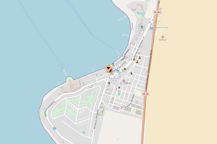 Localisation Viajero Hostel Paracas
