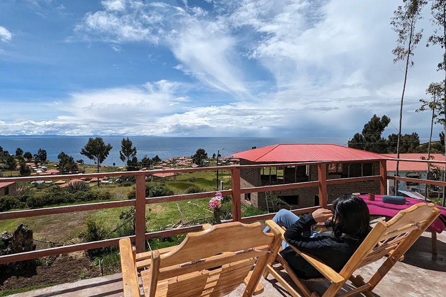 Vue Inca Lodge Amantani Lac Titicaca